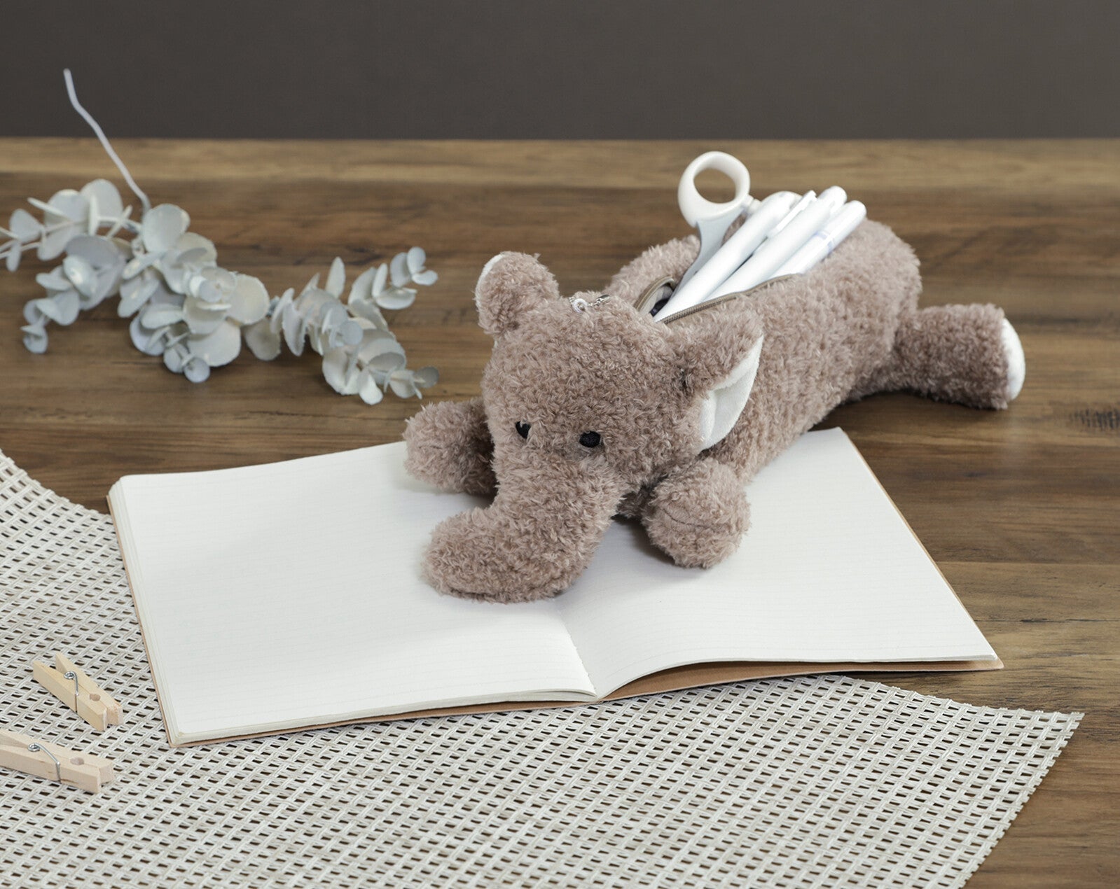 [COLTA] Animals Pencil Case (options) - Q - LIA_Elephant_korean_sticker_stationery