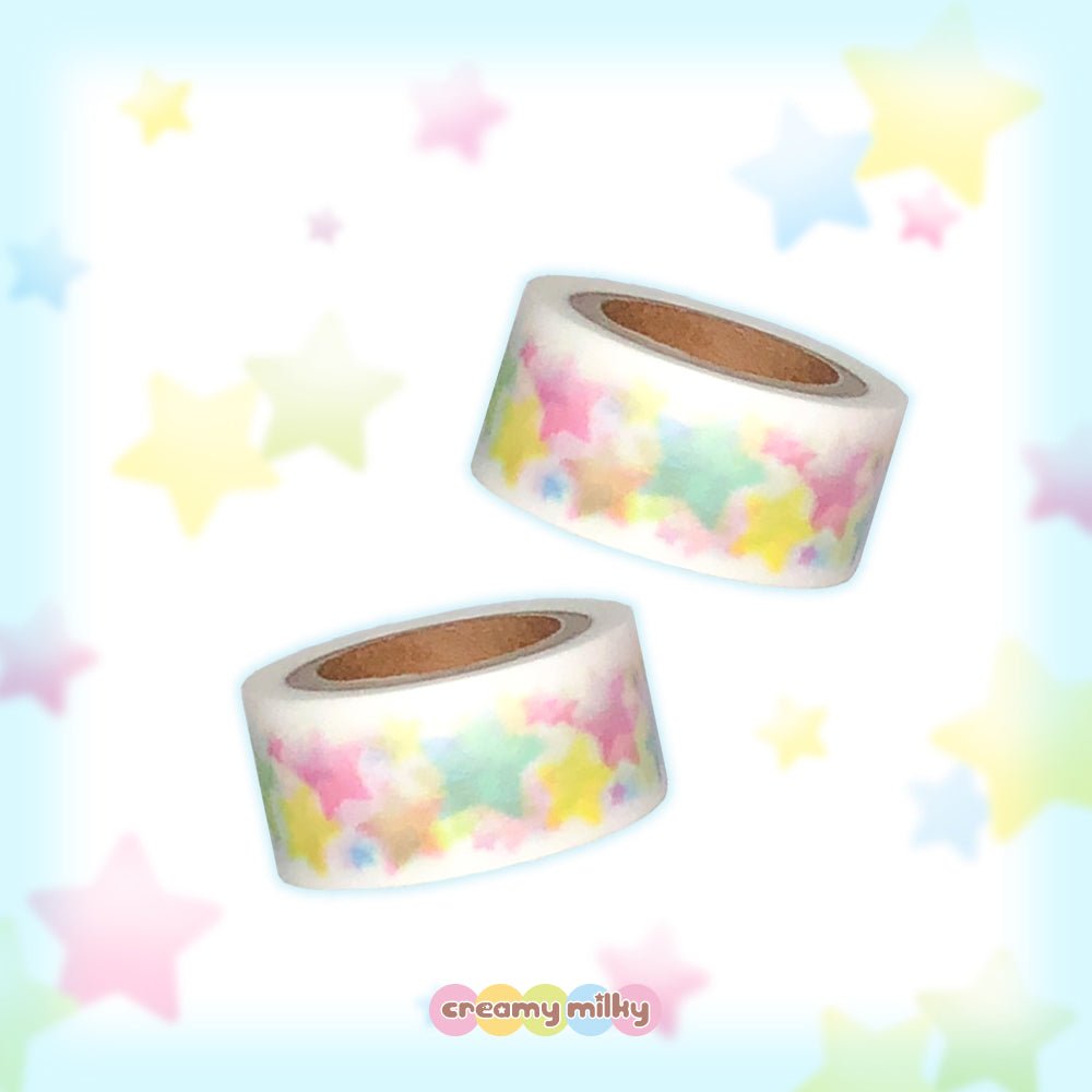 [CR03] NEW Creamy Milky 'Star Candy' 20mm x 7m Masking Tape - Creamy Milky__korean_sticker_stationery