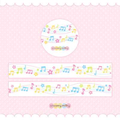 [CR12] NEW Creamy Milky 'Sweet Melody' Masking Tape - Creamy Milky__korean_sticker_stationery