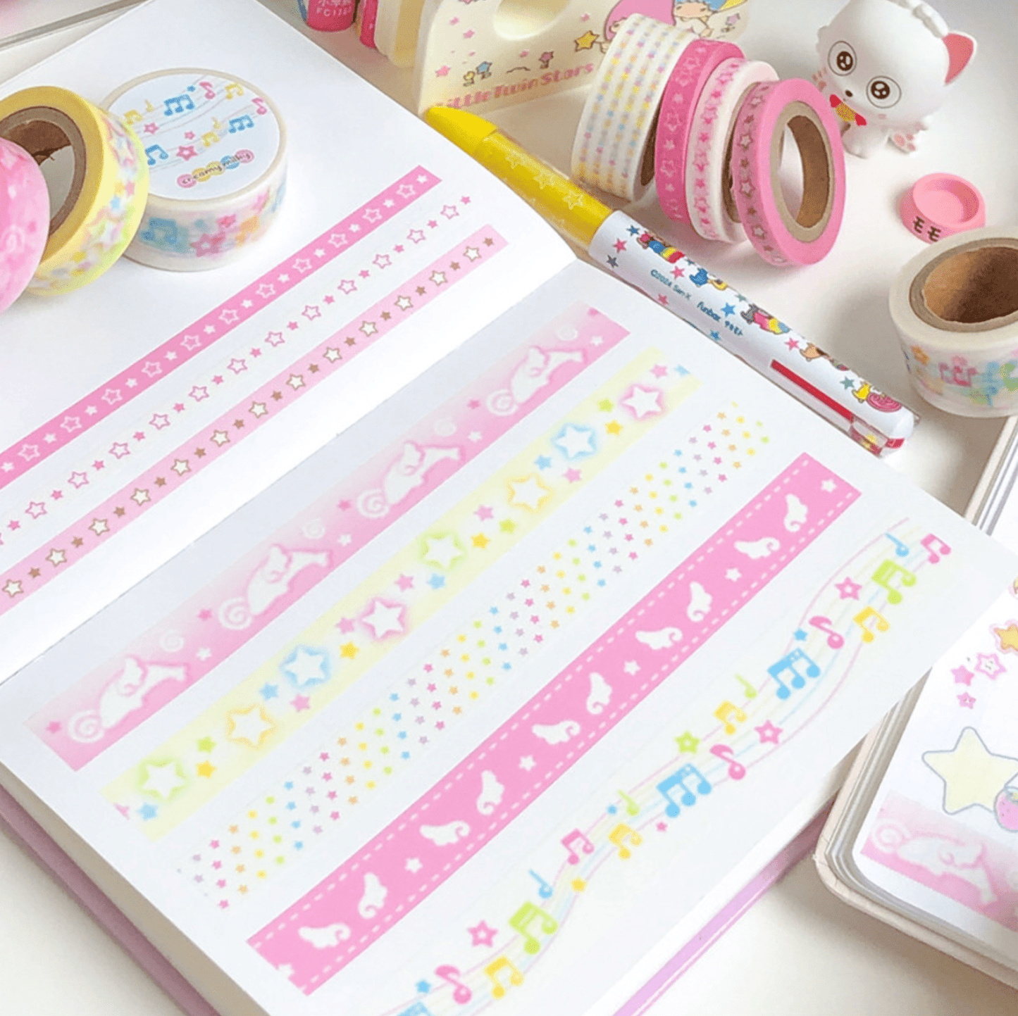 [CR12] NEW Creamy Milky 'Sweet Melody' Masking Tape - Creamy Milky__korean_sticker_stationery