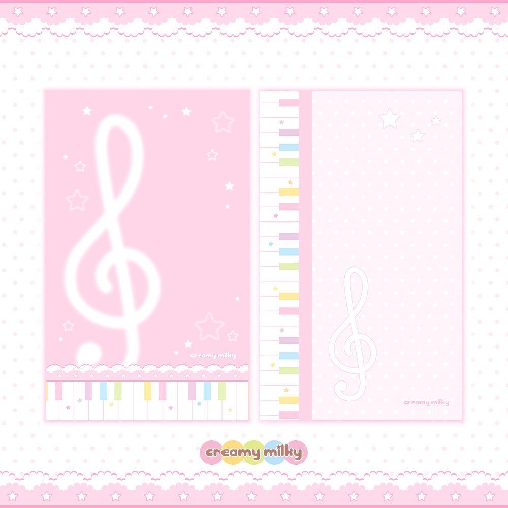 [CR16] NEW Creamy Milky 'A6 Pink Melody Diary Insert' - Creamy Milky__korean_sticker_stationery