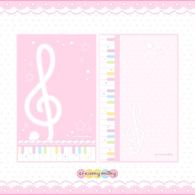 [CR16] NEW Creamy Milky 'A6 Pink Melody Diary Insert' - Creamy Milky__korean_sticker_stationery