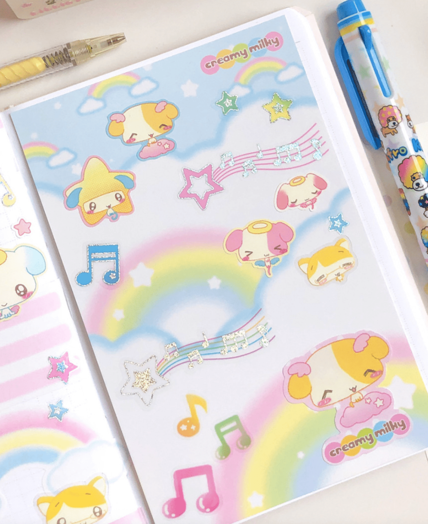[CR17] NEW Creamy Milky 'Weather Fairy Puppy' Matte Sticker Sheet - Creamy Milky__korean_sticker_stationery