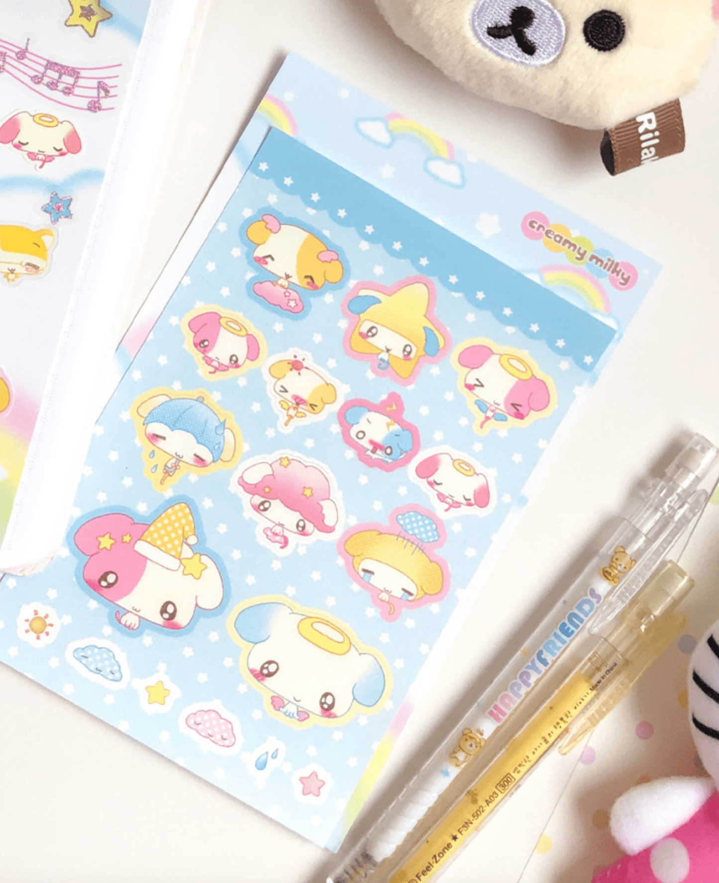 [CR17] NEW Creamy Milky 'Weather Fairy Puppy' Matte Sticker Sheet - Creamy Milky__korean_sticker_stationery