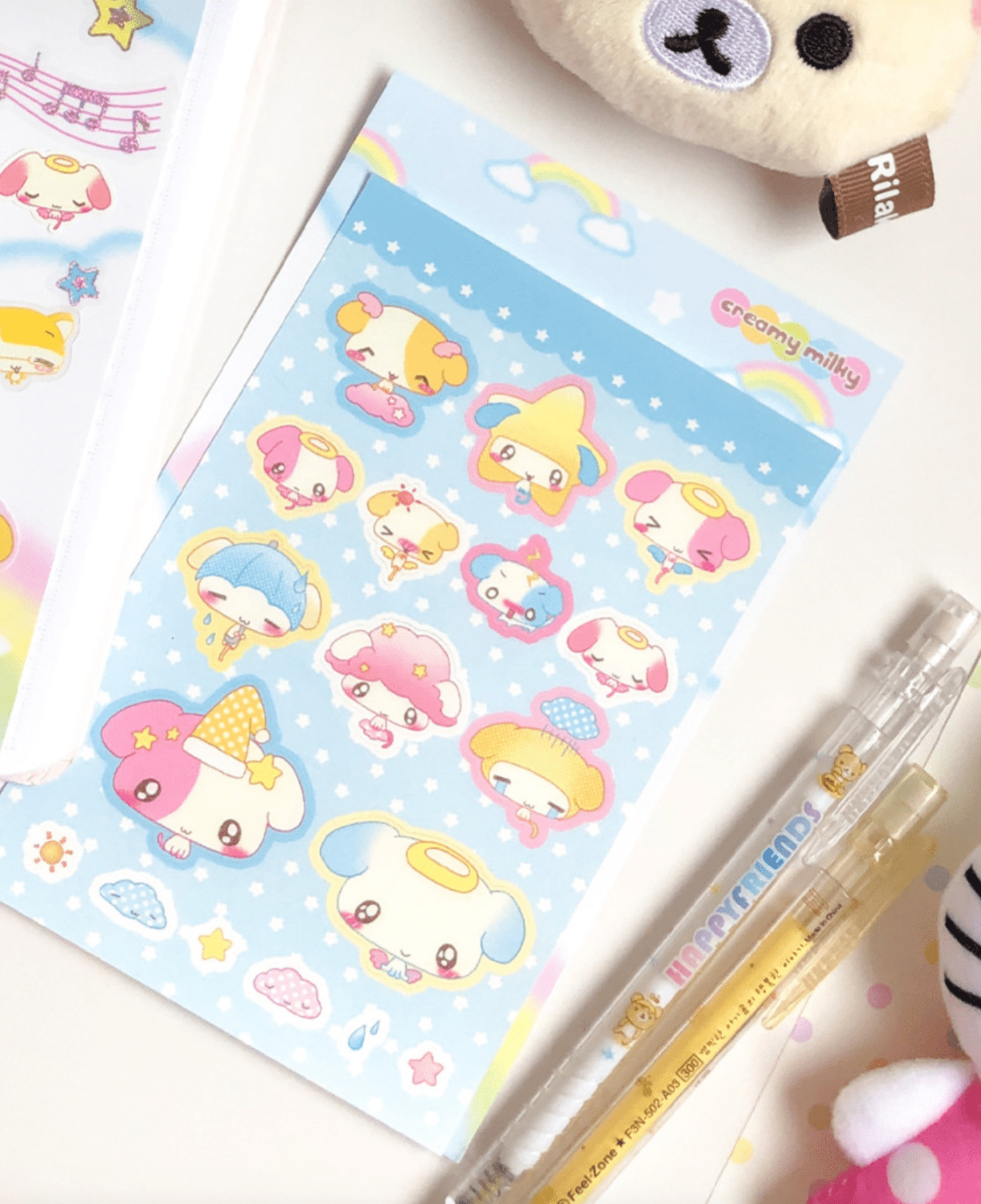 [CR17] NEW Creamy Milky 'Weather Fairy Puppy' Matte Sticker Sheet - Creamy Milky__korean_sticker_stationery