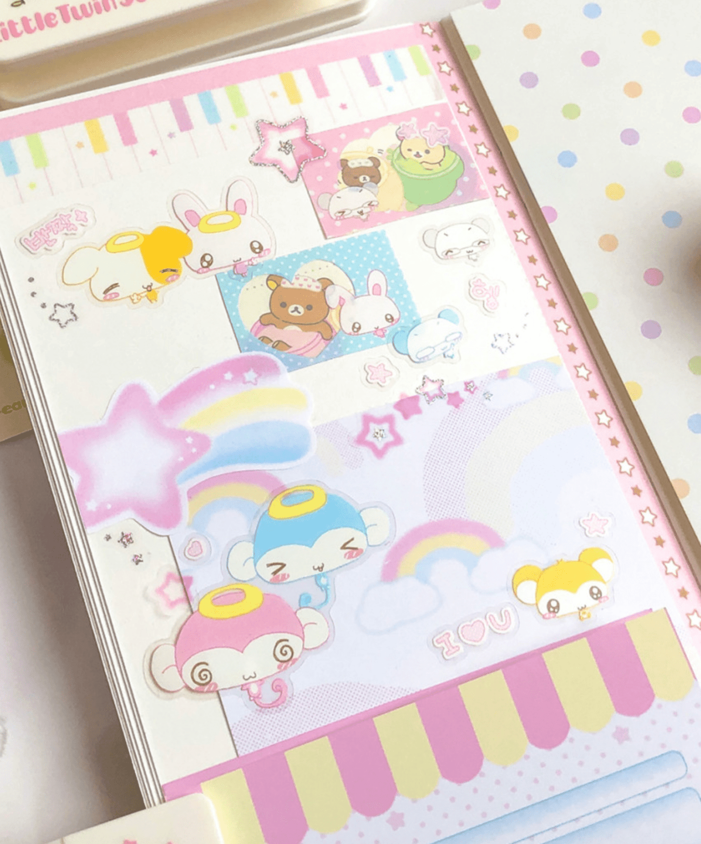 [CR18] NEW Creamy Milky 'Reaction King' Clear Sticker Sheet - Creamy Milky__korean_sticker_stationery