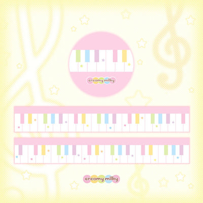[CR19] NEW Creamy Milky 'Milky Piano' Masking Tape - Creamy Milky__korean_sticker_stationery