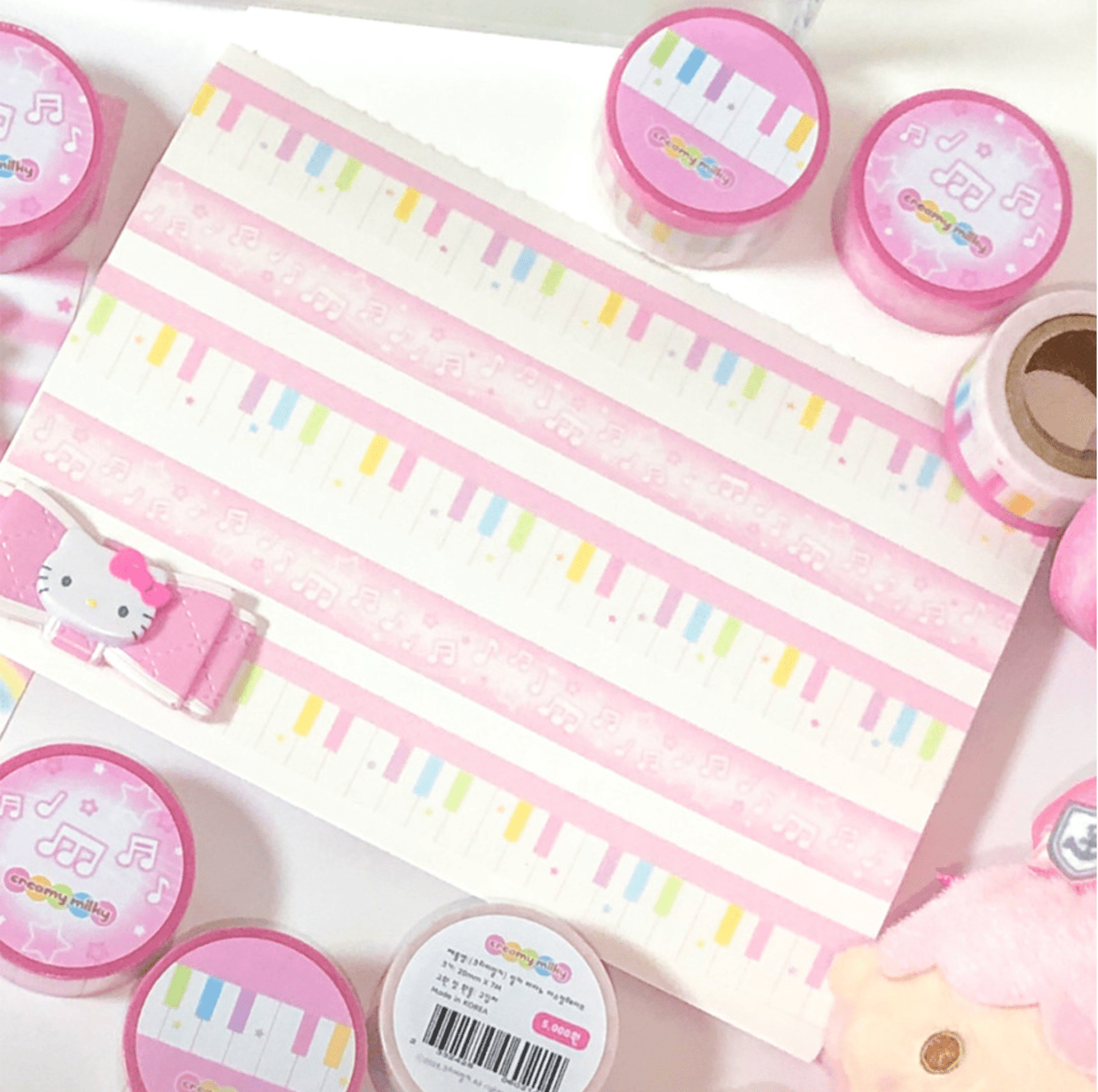 [CR20] NEW Creamy Milky 'Music Note Milky Way' Masking Tape - Creamy Milky__korean_sticker_stationery
