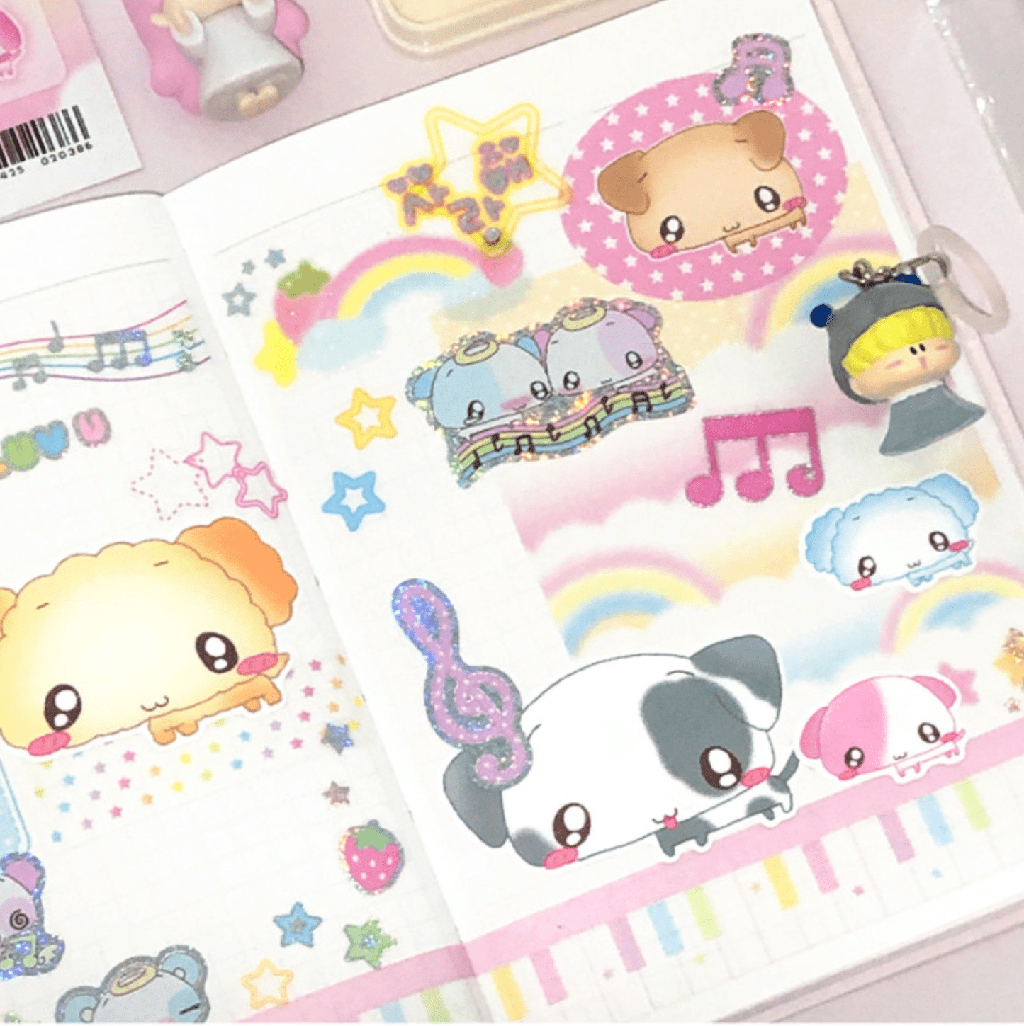 [CR21] NEW Creamy Milky 'Cutie Puppies' Matte Sticker Sheet - Creamy Milky__korean_sticker_stationery