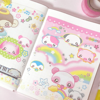 [CR22] NEW Creamy Milky 'Creamy Friends' Matte Sticker Sheet - Creamy Milky__korean_sticker_stationery