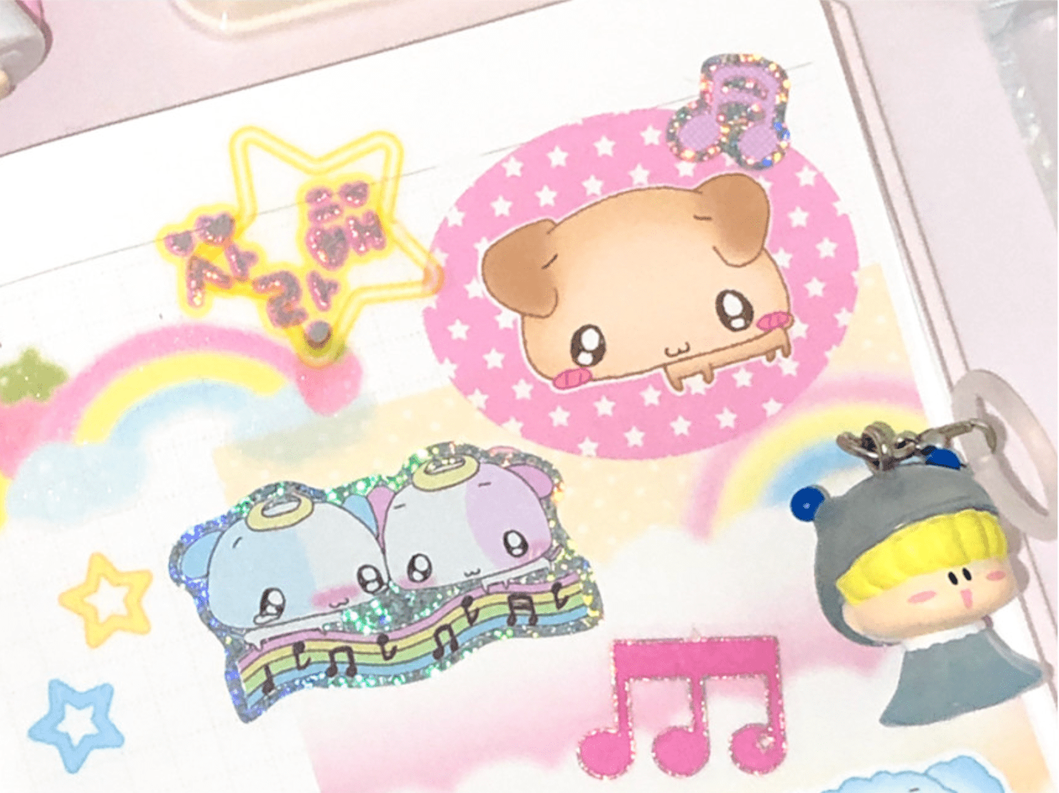 [CR23] NEW Creamy Milky 'Melody' Hologram Sticker Sheet - Creamy Milky__korean_sticker_stationery