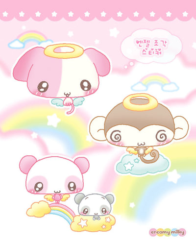 [CR24] NEW Creamy Milky 'Angel Pieces' Sticker Seal Set - Creamy Milky__korean_sticker_stationery
