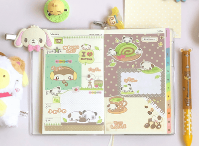 [CR34] NEW Creamy Milky 'Panda's Music Life' Memo Sticker Pack - Creamy Milky__korean_sticker_stationery