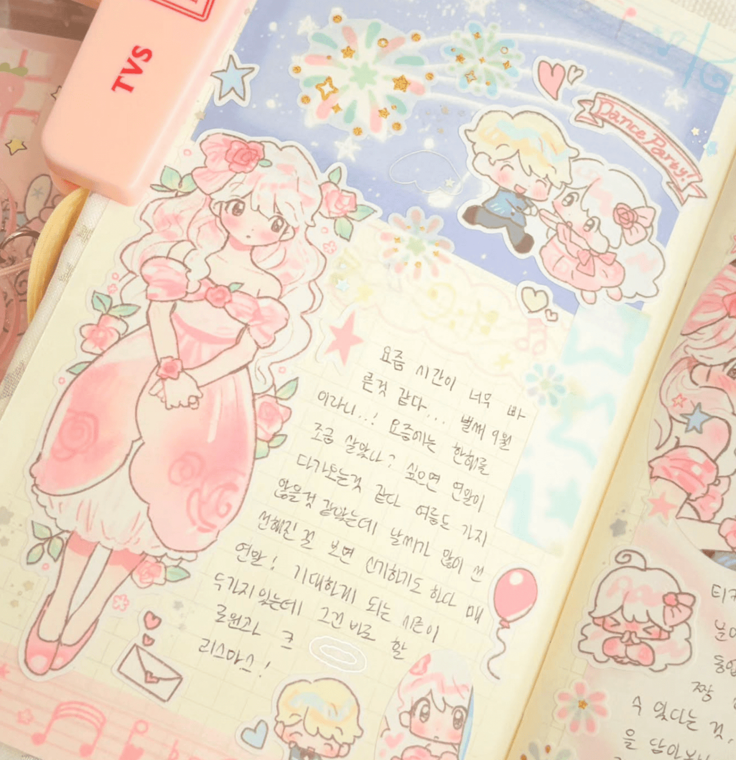[CW126] Cotton World 'Prom Party' Sticker Sheet - Cotton World__korean_sticker_stationery