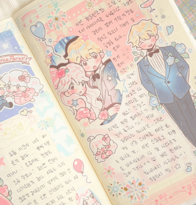 [CW126] Cotton World 'Prom Party' Sticker Sheet - Cotton World__korean_sticker_stationery