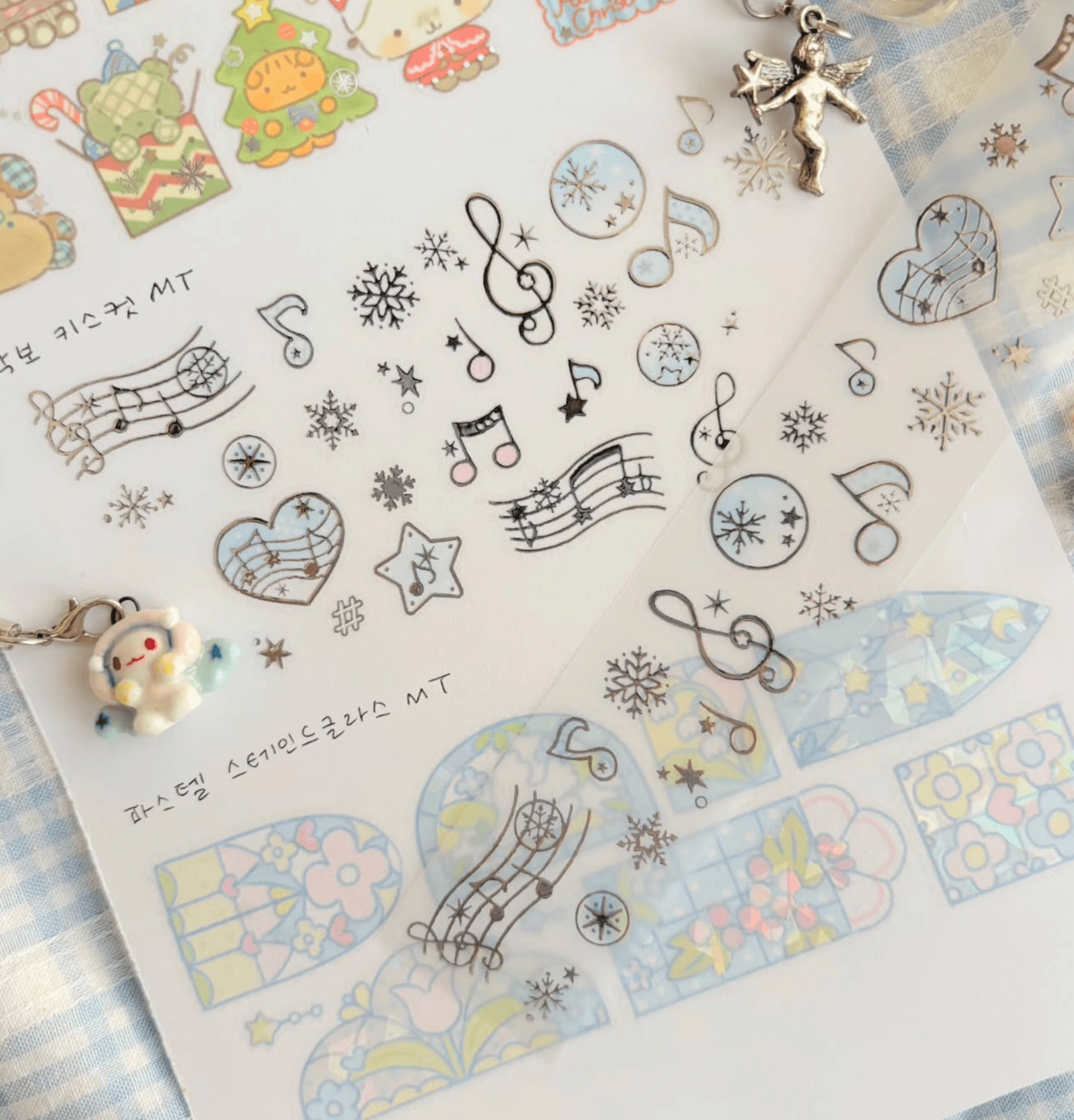 [CW147] Cotton World 'Dot Dot Dot Winter' Kisscut/Masking Tape (options) - Cotton World_CW147S1 - Cookie Dance_korean_sticker_stationery