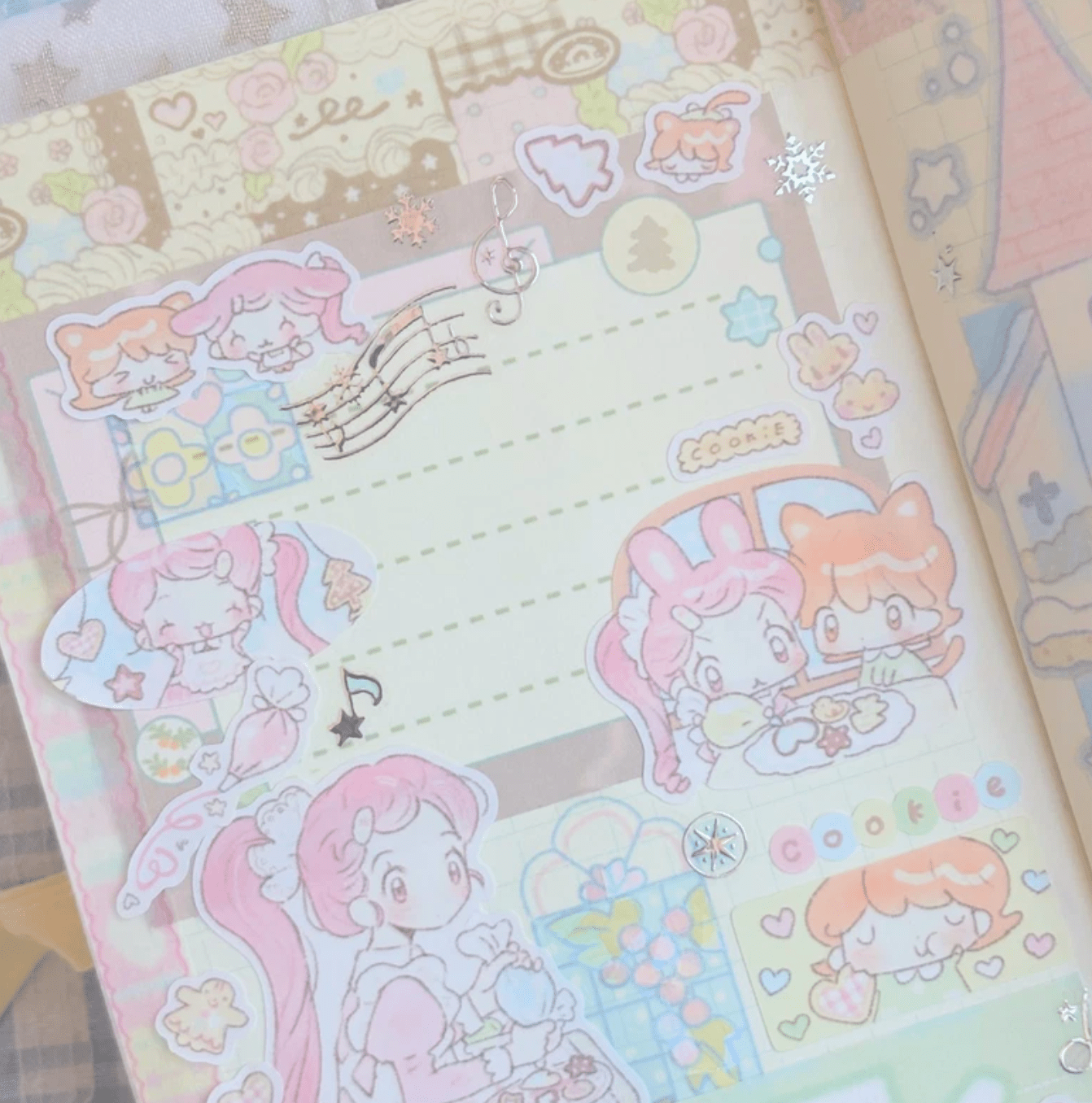 [CW147] Cotton World 'Dot Dot Dot Winter' Kisscut/Masking Tape (options) - Cotton World_CW147S1 - Cookie Dance_korean_sticker_stationery