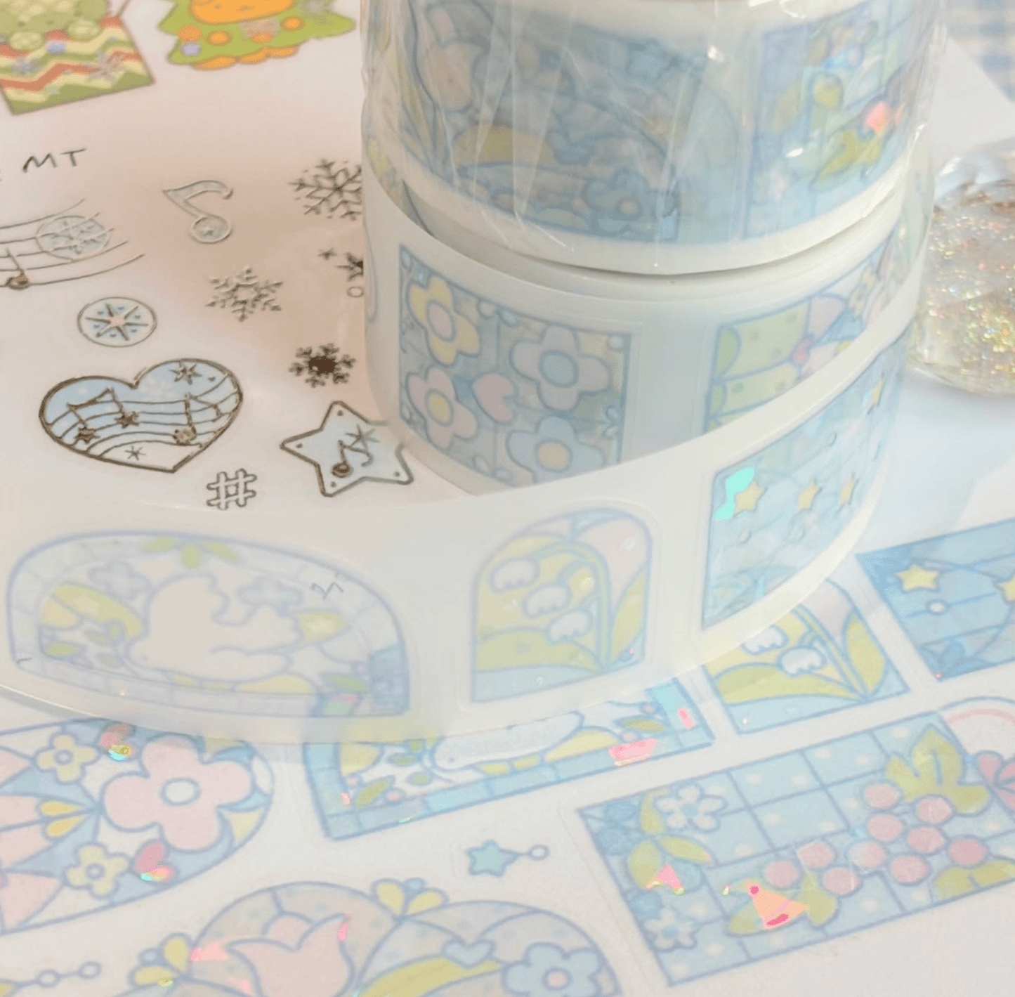 [CW147] Cotton World 'Dot Dot Dot Winter' Kisscut/Masking Tape (options) - Cotton World_CW147S1 - Cookie Dance_korean_sticker_stationery