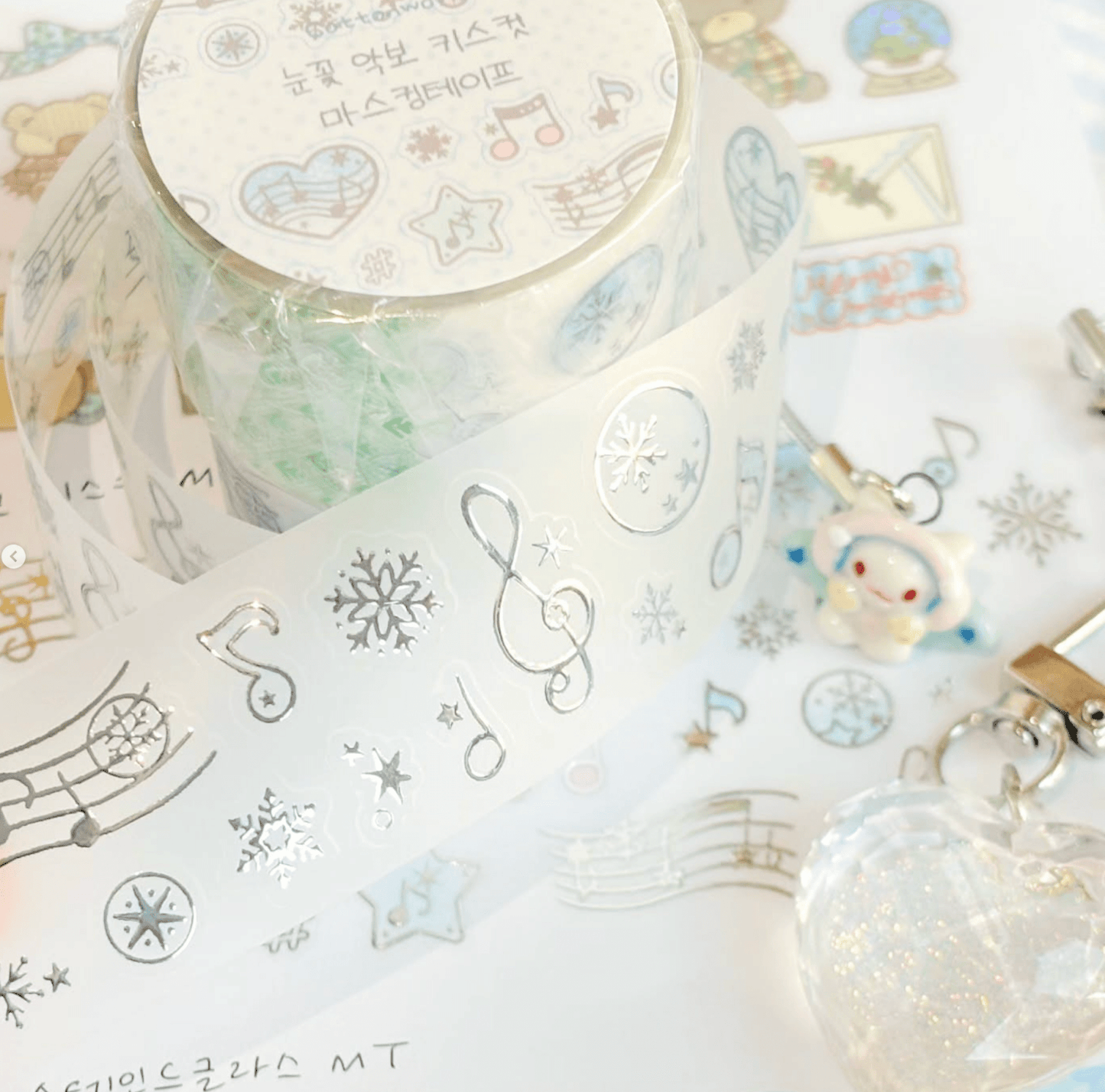 [CW147] Cotton World 'Dot Dot Dot Winter' Kisscut/Masking Tape (options) - Cotton World_CW147S1 - Cookie Dance_korean_sticker_stationery
