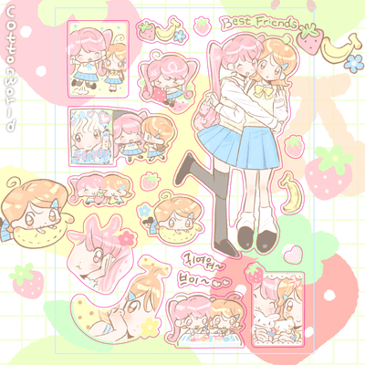 [CW159] NEW Cotton World 'Date After Class' Sticker Sheet - Cotton World__korean_sticker_stationery
