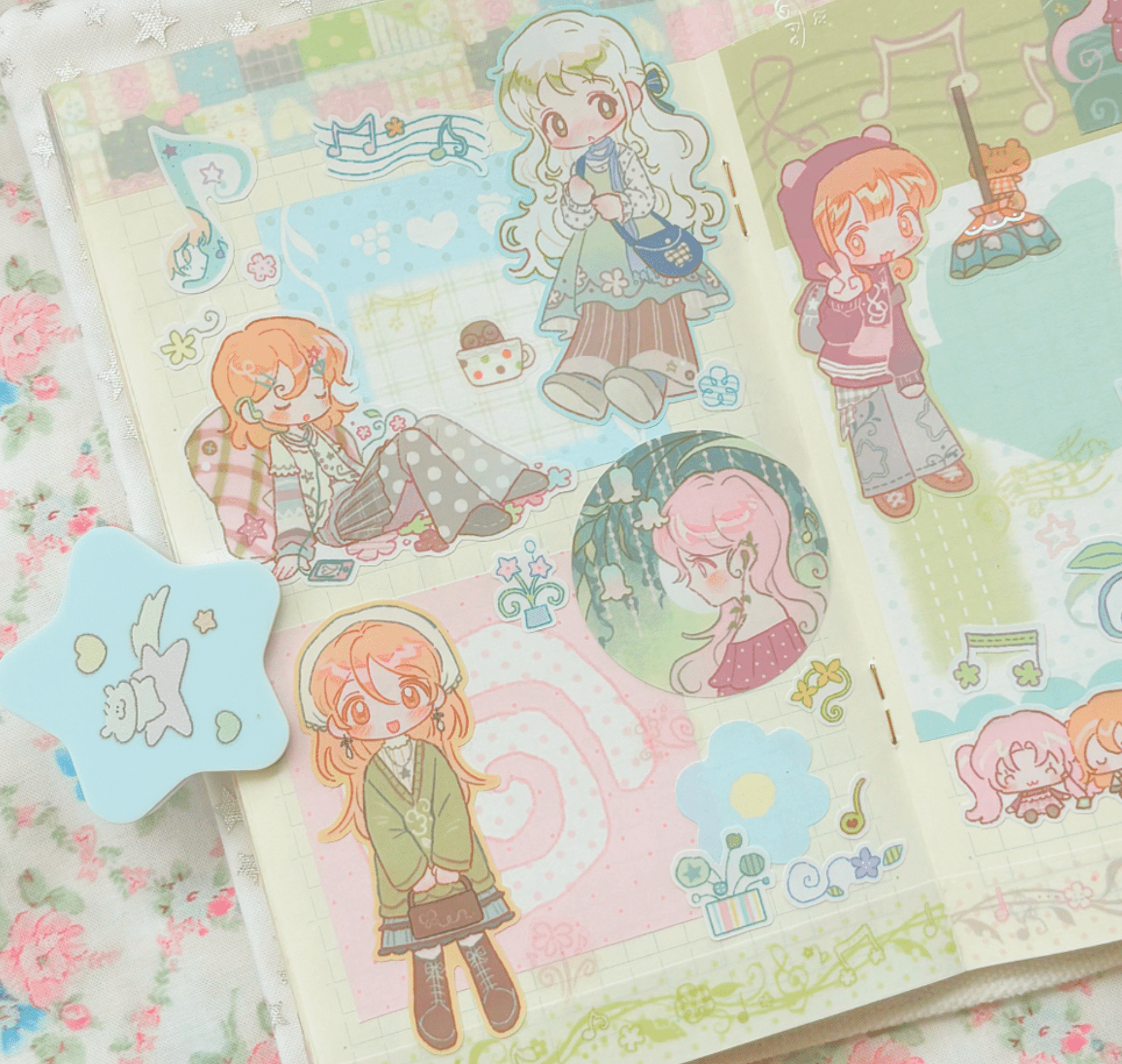 [CW166] NEW Cotton World 'A Refreshing Daily Life' Sticker Pack (Single/Pack) -Cotton World_CW166S4 - Breezy Closet_korean_sticker_stationery