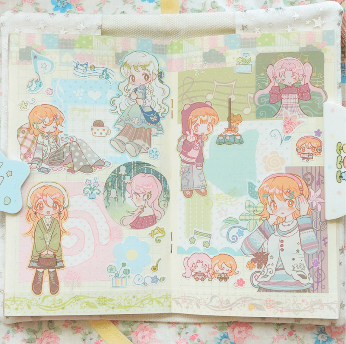 [CW166] NEW Cotton World 'A Refreshing Daily Life' Sticker Pack (Single/Pack) -Cotton World_CW166S4 - Breezy Closet_korean_sticker_stationery