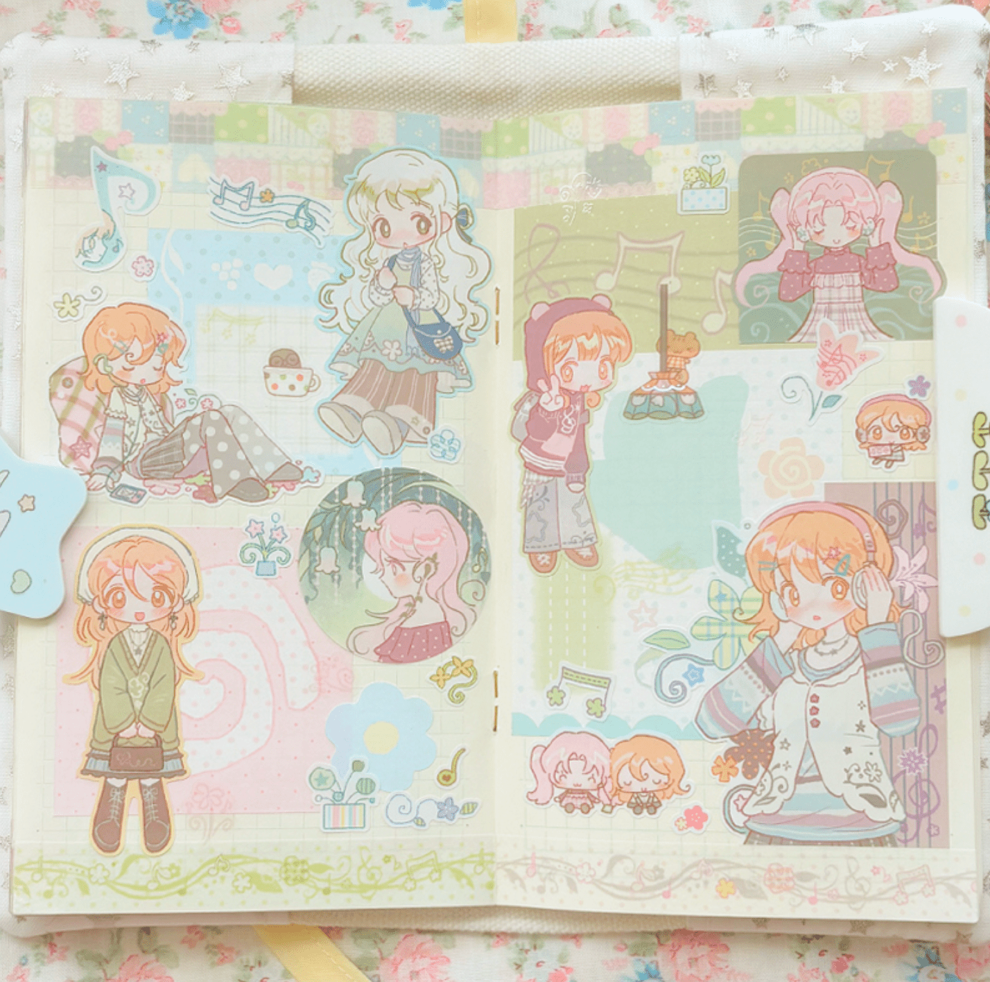 [CW166] NEW Cotton World 'A Refreshing Daily Life' Sticker Pack (Single/Pack) -Cotton World_CW166S3 - Healing Music_korean_sticker_stationery