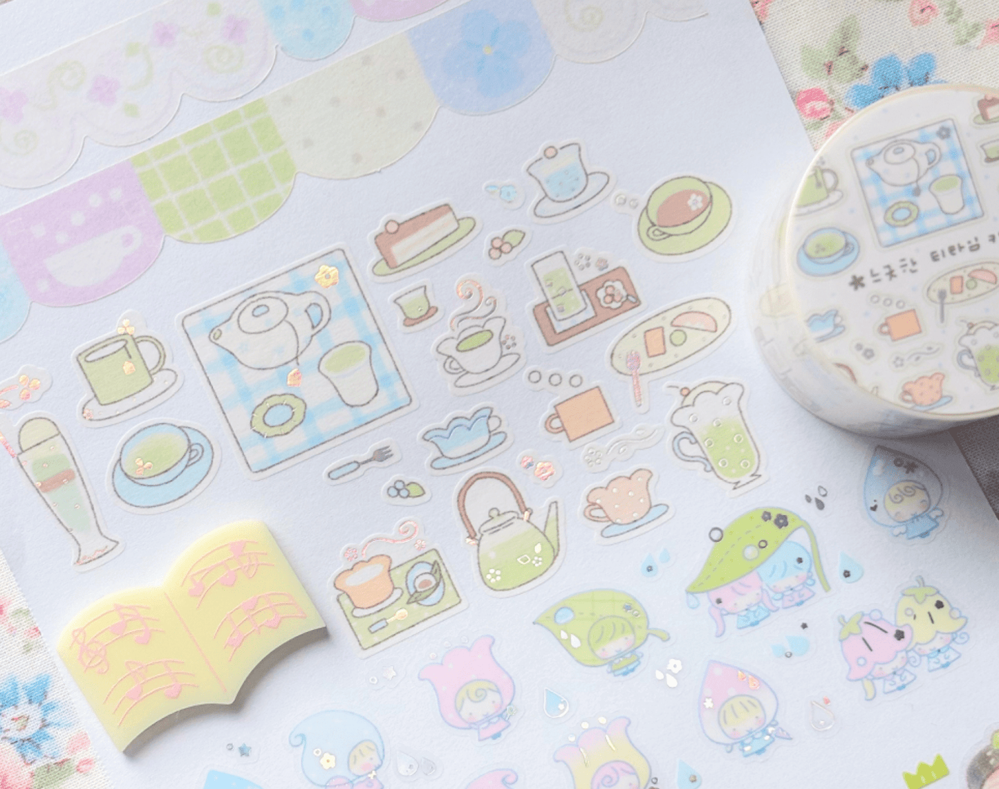 [CW167] NEW Cotton World 'Soft Cafe' Diecut Masking Tape -Cotton World__korean_sticker_stationery