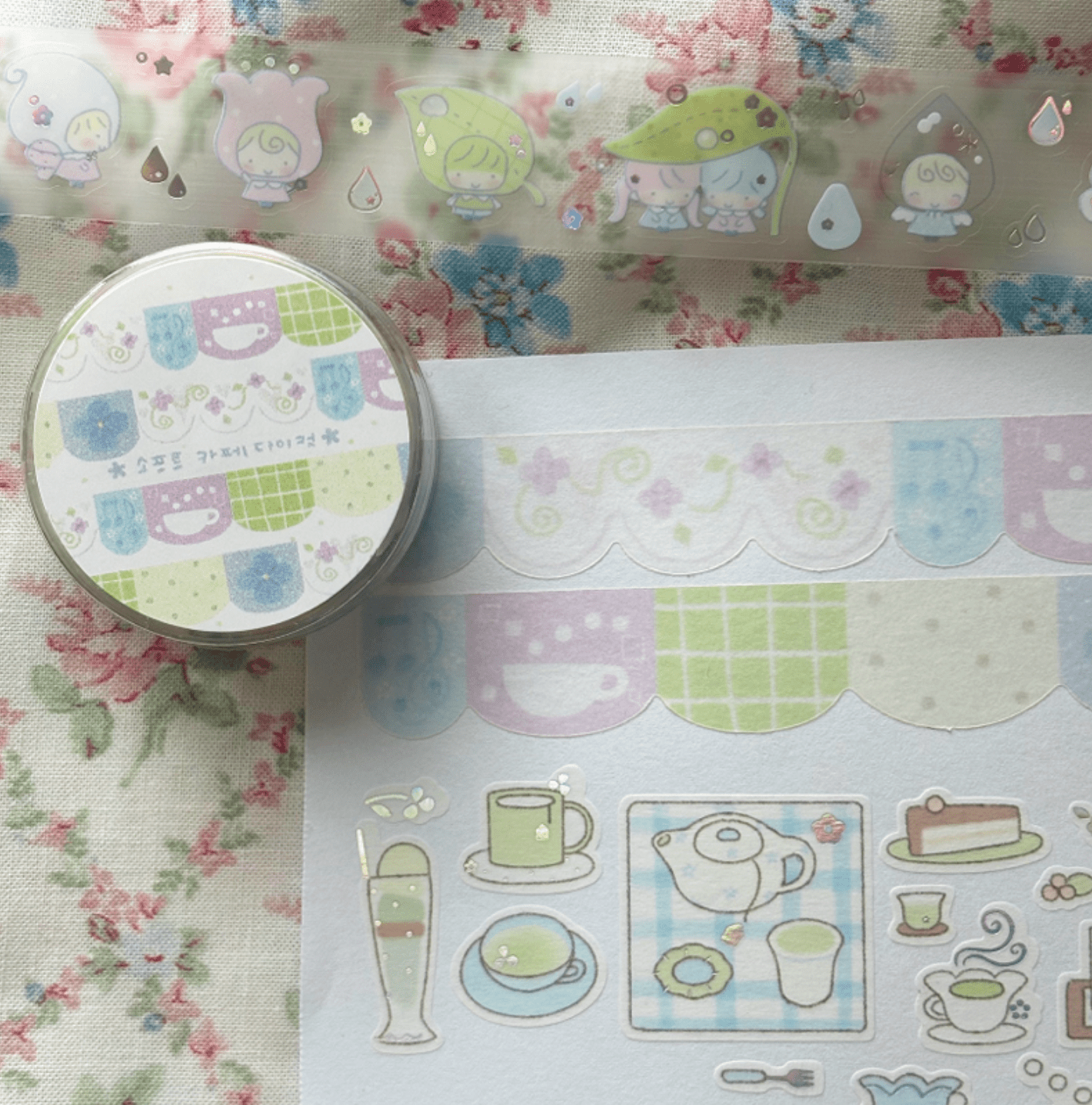 [CW167] NEW Cotton World 'Soft Cafe' Diecut Masking Tape -Cotton World__korean_sticker_stationery