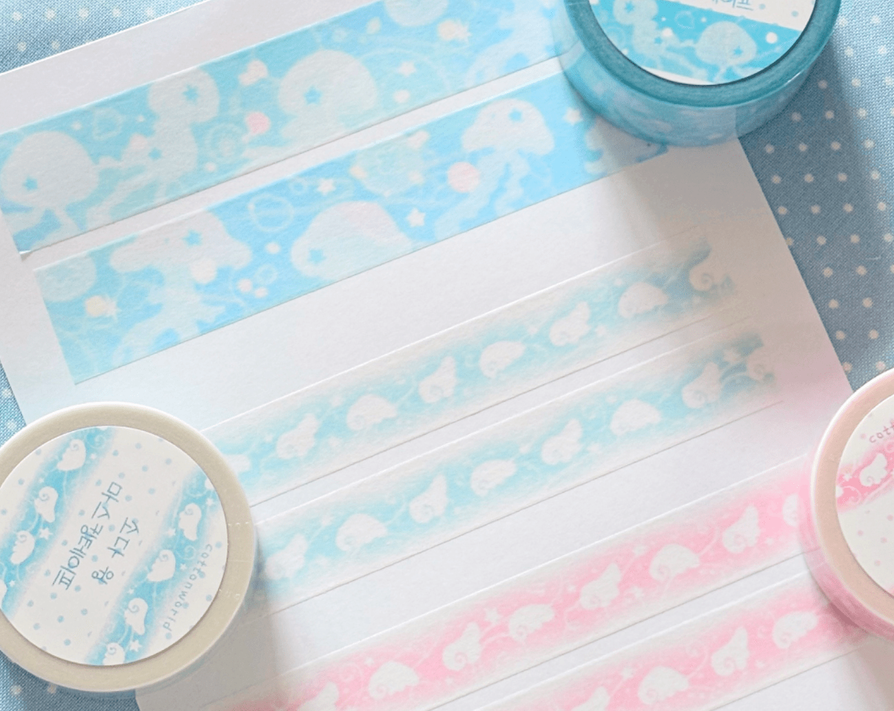 [CW174] NEW Cotton World 'Jellyfish Swimming' Masking Tape 20mm x 10m -Cotton World__korean_sticker_stationery
