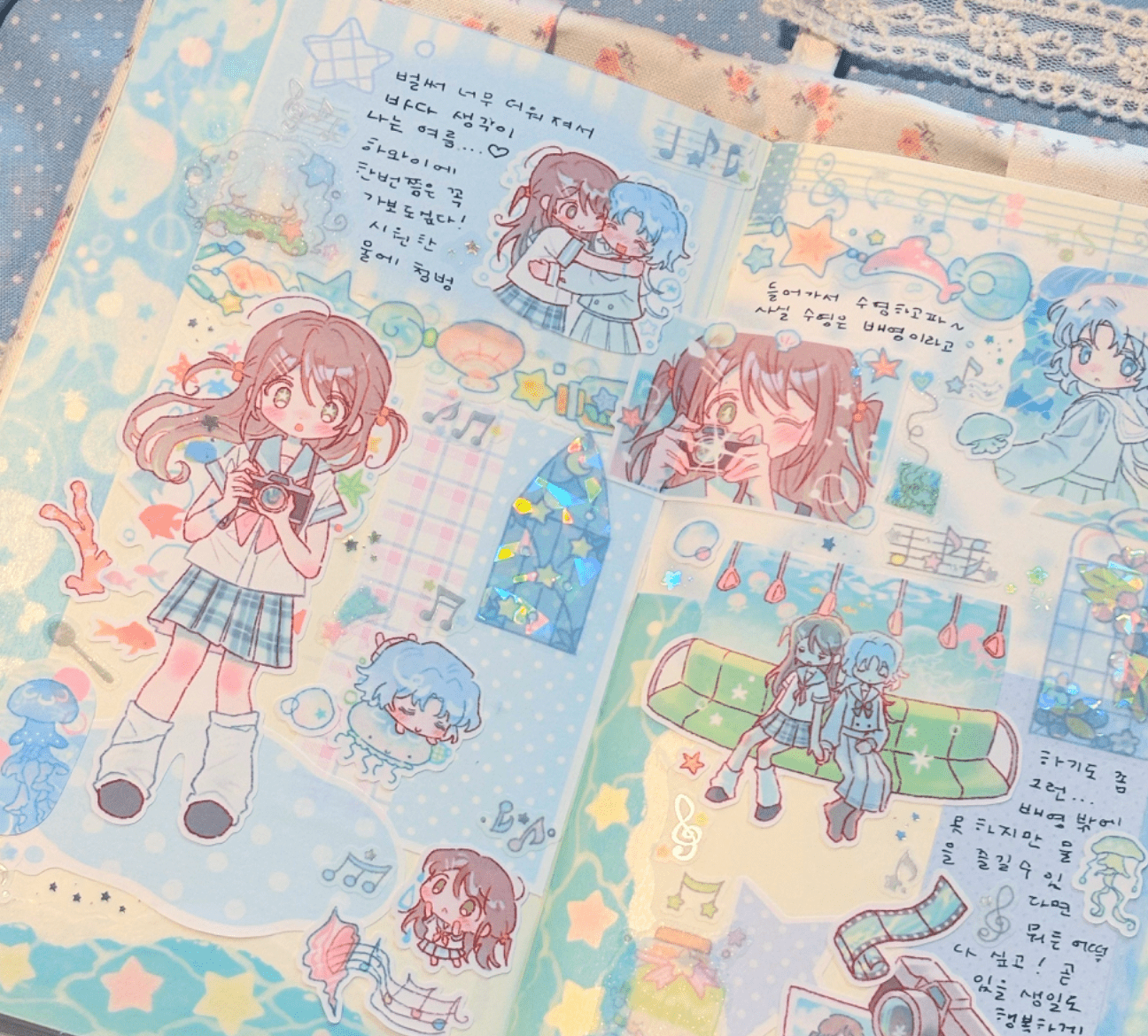 [CW174] NEW Cotton World 'Jellyfish Swimming' Masking Tape 20mm x 10m -Cotton World__korean_sticker_stationery