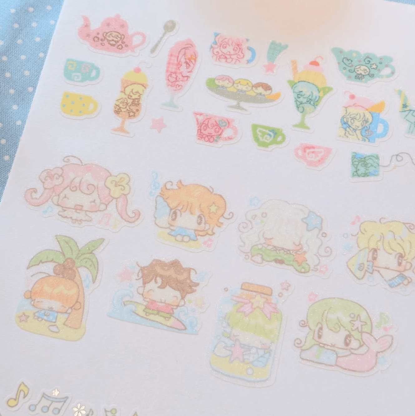 [CW175] NEW Cotton World 'Cup of Memory/Beach Friends' Kisscut Masking Tape (options) -Cotton World_CW175S1 - Cup of Memory_korean_sticker_stationery