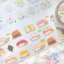 [CW176] NEW Cotton World 'Raindrop Sound/Conveyor Belt Sushi' Kisscut Masking Tape (options) -Cotton World_CW176S1 - Raindrop Sound_korean_sticker_stationery