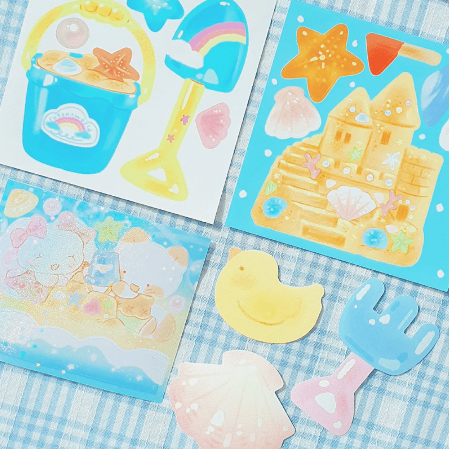 [CW38] Cotton World Sand Playtime Mini Sticker Pack - Cotton World__korean_sticker_stationery