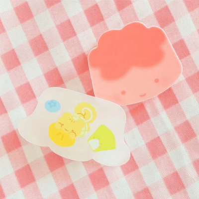 [CW54] Cotton World Acrylic Clip (options) - Cotton World_CW54S1 - Strawberry Pudding_korean_sticker_stationery