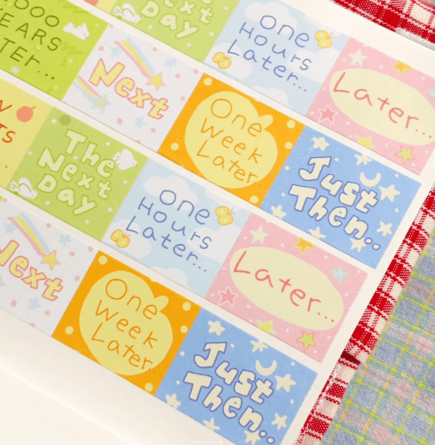 [CW73] Cotton World Dot Dot Dot End of the Year Masking Tapes (options) - Cotton World_CW73S4 - Cotton World Time Card 25mm x 5m_korean_sticker_stationery