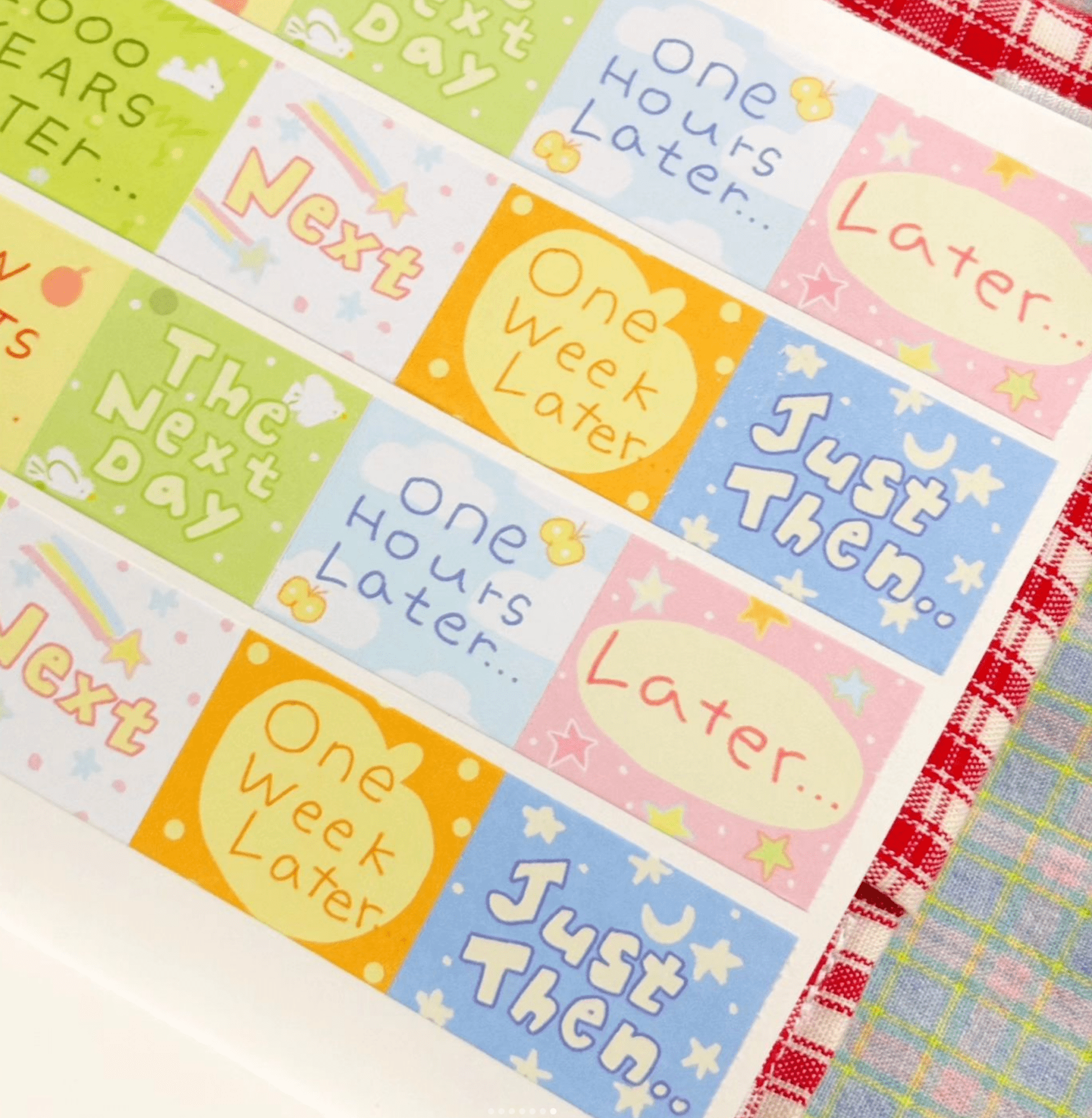 [CW73] Cotton World Dot Dot Dot End of the Year Masking Tapes (options) - Cotton World_CW73S4 - Cotton World Time Card 25mm x 5m_korean_sticker_stationery