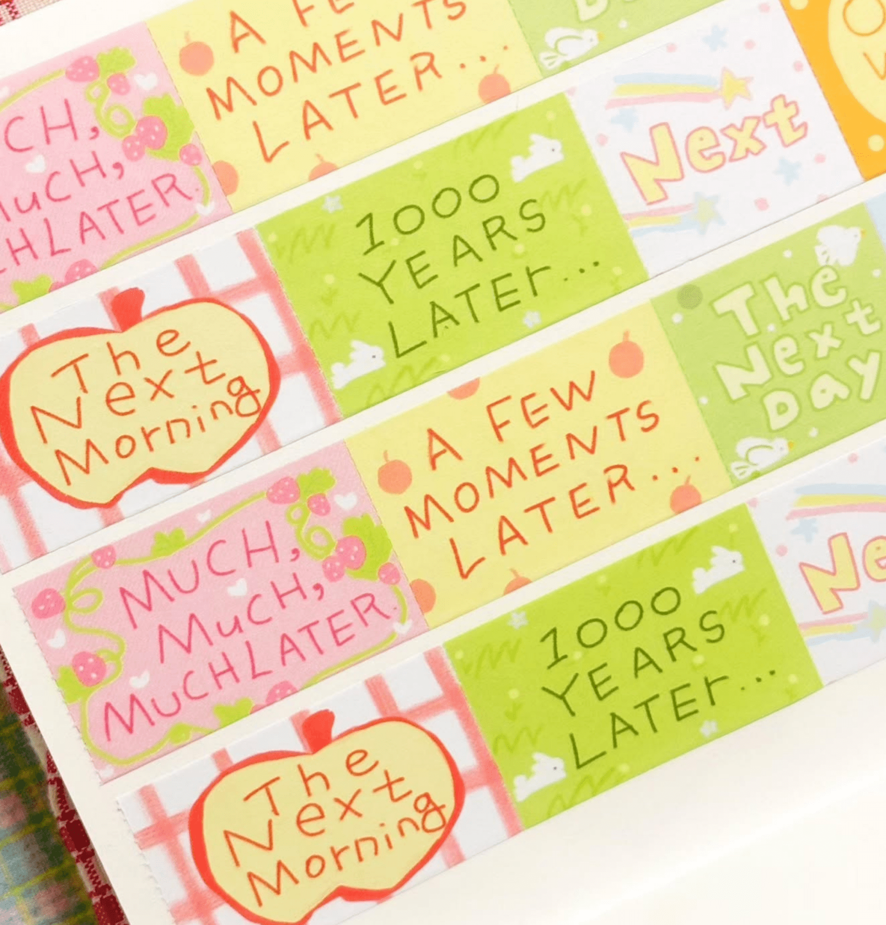 [CW73] Cotton World Dot Dot Dot End of the Year Masking Tapes (options) - Cotton World_CW73S4 - Cotton World Time Card 25mm x 5m_korean_sticker_stationery