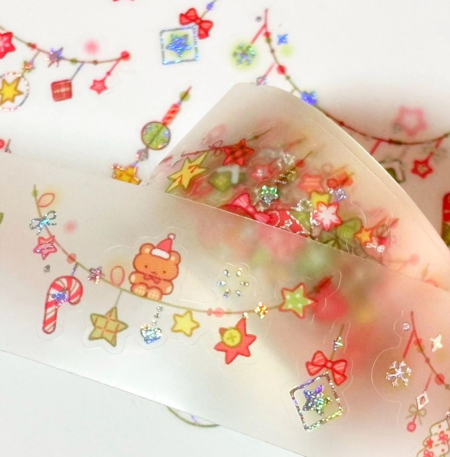 [CW74] Cotton World Winter Masking Tapes (options) - Cotton World_CW74S1 - Pastel Winter Quilt_korean_sticker_stationery