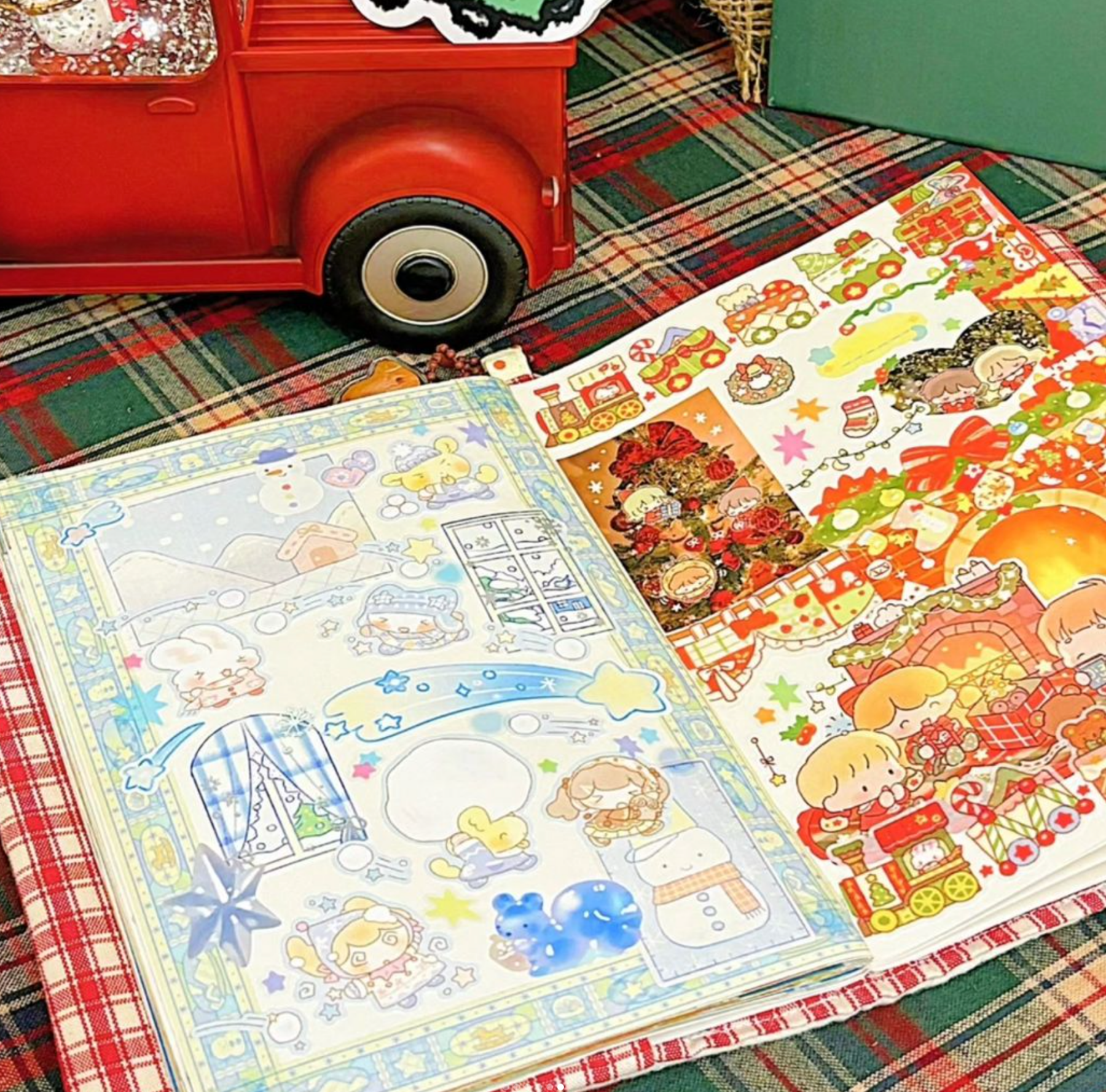[CW74] Cotton World Winter Masking Tapes (options) - Cotton World_CW74S1 - Pastel Winter Quilt_korean_sticker_stationery