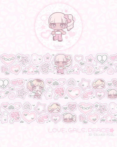 [SK32] NEW Seolkee 'Clear Silver Foil' Kisscut Masking Tapes (options)