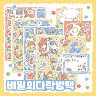 [DC103] Danchoo Secret Attic Sticker Pack (Pack/Singles) - Danchoo_DC103 - Pack_korean_sticker_stationery