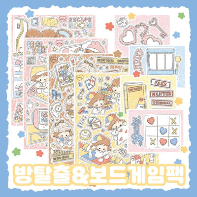 [DC108] Danchoo Escape Room Sticker Pack (Pack/Singles) - Danchoo_DC108 - Pack_korean_sticker_stationery