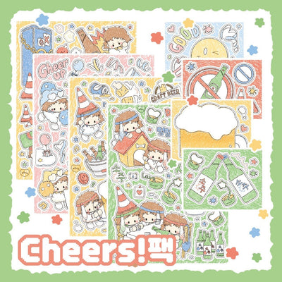 [DC110] Danchoo Cheers! Sticker Pack (Pack/Singles) - Danchoo_DC110 - Pack_korean_sticker_stationery
