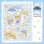 [DC128] Danchoo Weather Shop Sticker Pack (Single/Pack) - Danchoo_DC128S3 - Raindrop & Clouds_korean_sticker_stationery
