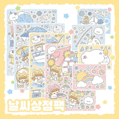 [DC128] Danchoo Weather Shop Sticker Pack (Single/Pack) - Danchoo_DC128 - Pack_korean_sticker_stationery