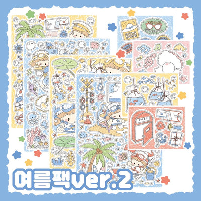 [DC139] Danchoo Summer ver.2 Sticker Pack (Single/Pack) - Danchoo_DC139 - Pack_korean_sticker_stationery