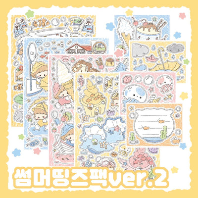 [DC140] Danchoo Summer Things ver.2 Sticker Pack (Single/Pack) - Danchoo_DC140 - Pack_korean_sticker_stationery