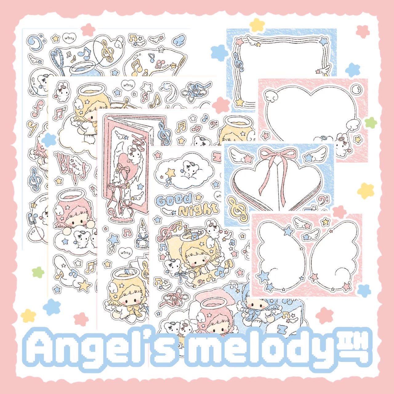[DC146] Danchoo Angel's Melody Sticker Pack (Single/Pack) - Danchoo_DC146 - Pack_korean_sticker_stationery
