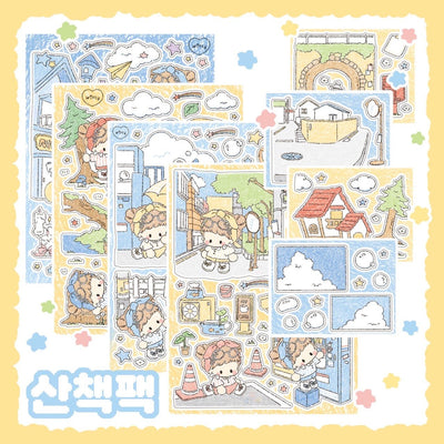 [DC163] Danchoo 'Walk' Sticker Pack (Single/Pack) - Danchoo_DC163 - Pack_korean_sticker_stationery